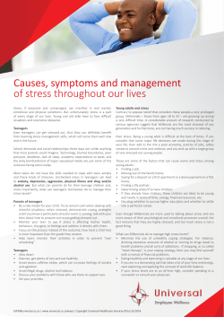 Causes, symptoms and management of stress throughout our lives