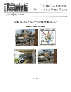 DOES LOUDOUN COUNTY NEED METRORAIL?