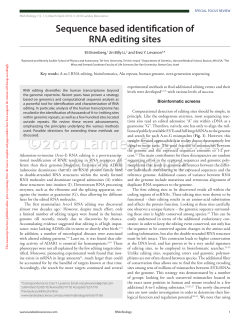 RNA Biology 7:2, 1-5