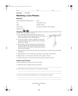 Modeling a Lava Plateau