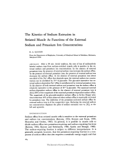 The Kinetics of Sodium Extrusion in Striated Muscle