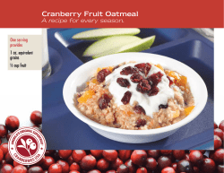 Cranberry Fruit Oatmeal