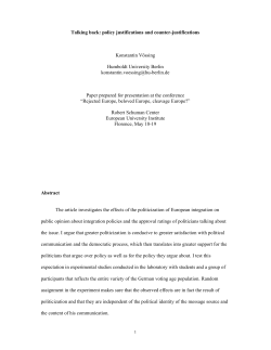 Talking back: policy justifications and counter