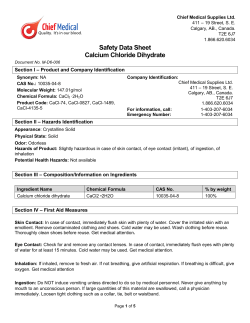 Calcium Chloride Dihydrate