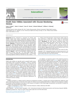Health State Utilities Associated with Glucose Monitoring Devices