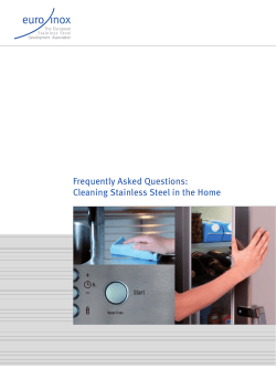 Frequently Asked Questions: Cleaning Stainless Steel in the Home