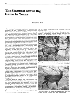 The Status of Exotic Big Game in Texas