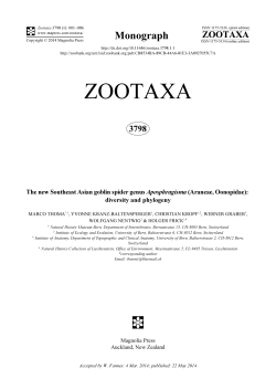 The new Southeast Asian goblin spider genus