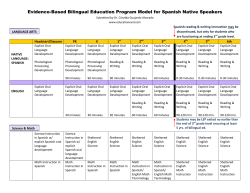 Evidence-Based Bilingual Programs