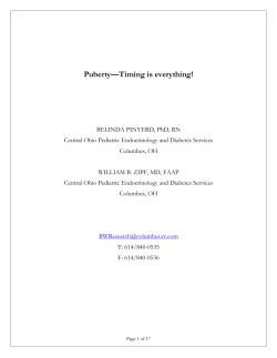 Puberty&mdash;Timing is everything!