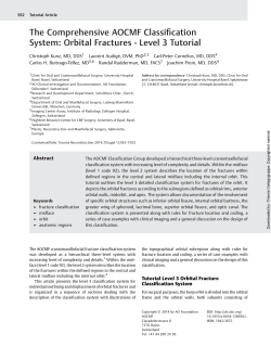 The Comprehensive AOCMF Classification System: Orbital Fractures