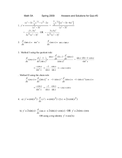 (x2 ) = cos( x )(2x) =2xcos(x )