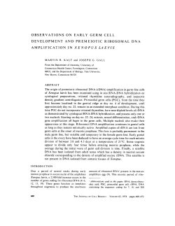 OBSERVATIONS ON EARLY GERM CELL