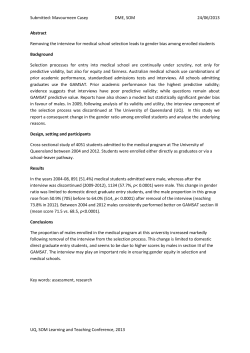 Submitted: Mavourneen Casey DME, SOM 24/06/2013 UQ, SOM