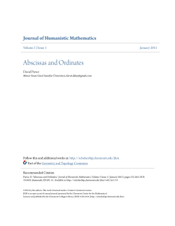Abscissas and Ordinates - Scholarship @ Claremont