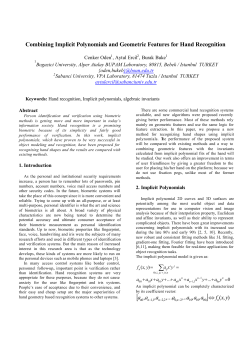 Combining Implicit Polynomials and Geometric Features for Hand