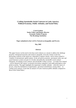 Crafting Sustainable Social Contracts in Latin America