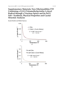 Supplementary Materials: New Ethylenedithio