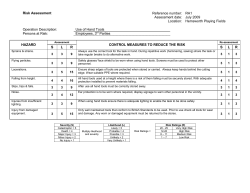 This sheet supplements risk assessment template