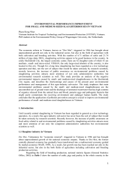 ENVIRONMENTAL PERFORMANCE IMPROVEMENT FOR SMALL