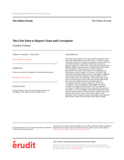 The Civic Duty to Report Crime and Corruption