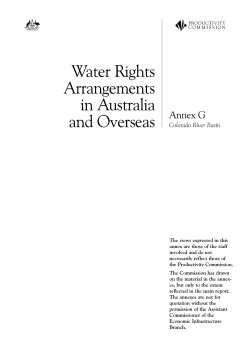 Colorado River Basin - Productivity Commission