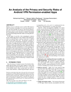 An Analysis of the Privacy and Security Risks of