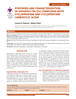 synthesis and characterization of diphenyltin (iv) complexes with