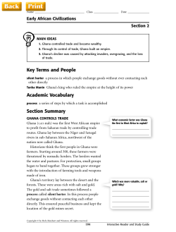 Key Terms and People Academic Vocabulary Section Summary