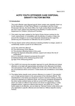 acpo youth offender case disposal gravity factor matrix