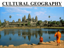 Geography 102 – Cultural Geography