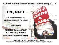 a flier. - PSC CUNY