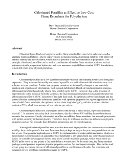 Chlorinated Paraffins as Effective Low Cost Flame