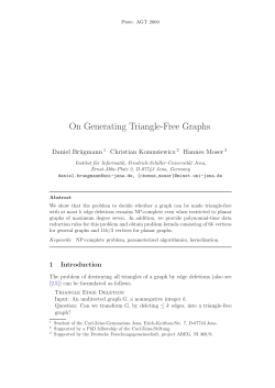 On Generating Triangle-Free Graphs - akt.tu