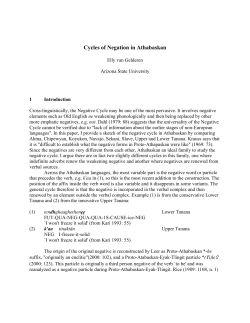 Cycles of Negation in Athabaskan