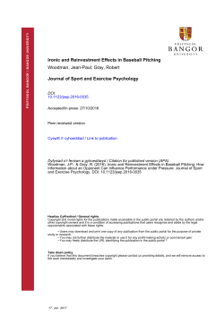 Ironic and Reinvestment Effects in Baseball Pitching Woodman