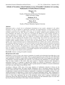 Influence of Using Scientific Calculators in Teaching