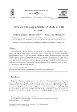 How do firms agglomerate? A study of FDI in France