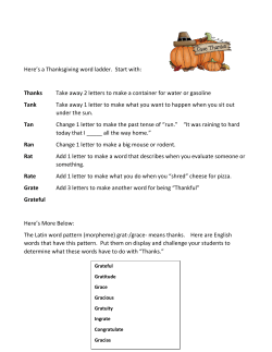Happy Thanksgiving Word Lesson