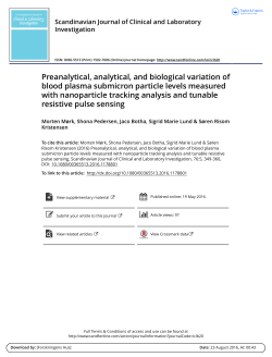 Preanalytical, analytical, and biological variation of
