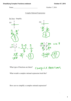 complex fractions day 1