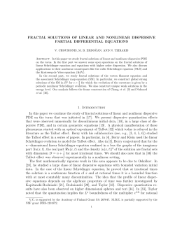 FRACTAL SOLUTIONS OF LINEAR AND NONLINEAR