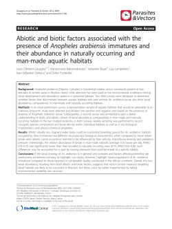 Abiotic and biotic factors associated with the