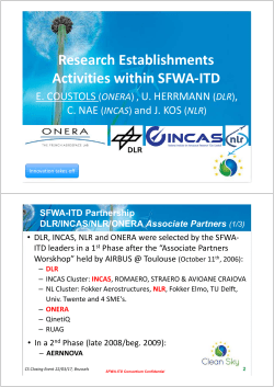 4. SFWA - Research Centres Activities within SFWA