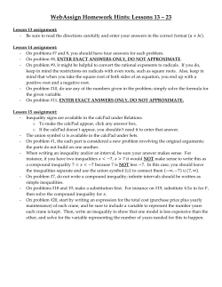 Homework Help for Exam 2 Assignments