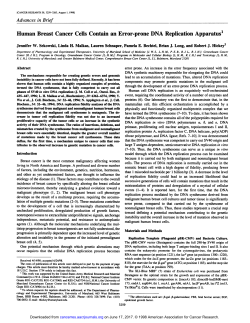 Human Breast Cancer Cells Contain an Error