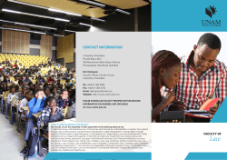 contact information - University of Namibia