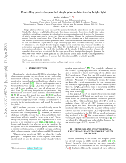 Controlling passively-quenched single photon detectors by bright light