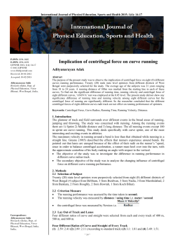 Implication of centrifugal force on curve running