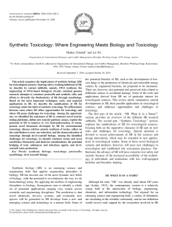 Synthetic Toxicology - Toxicological Sciences